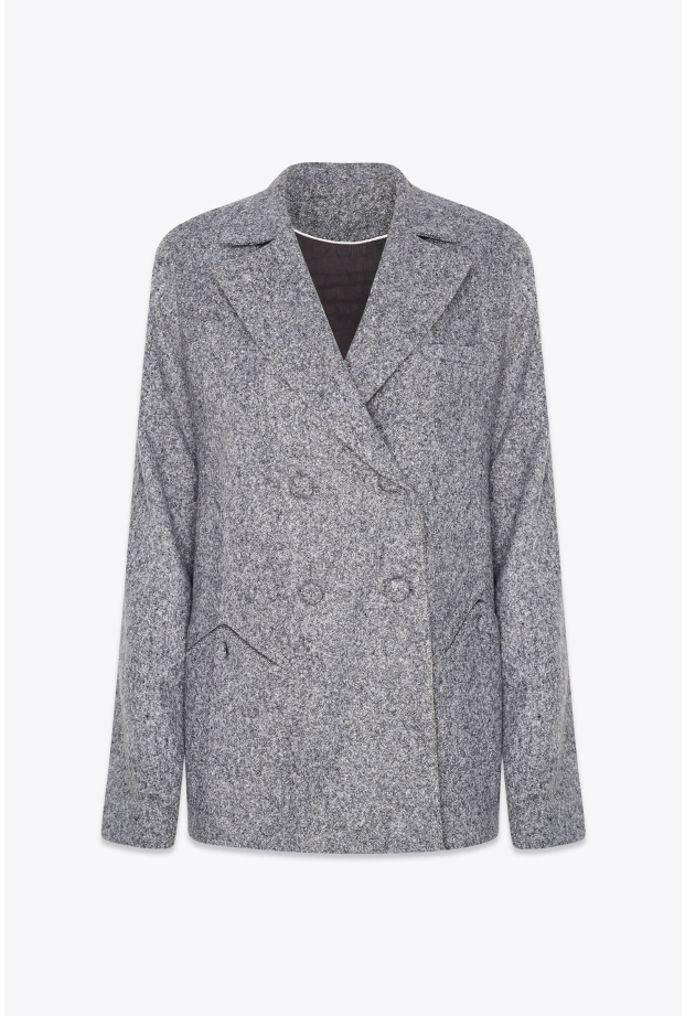 Product Image: DOUBLE BREASTED JACKET IN WOOL WITH TWO MAJESTAET SIGNATURE POCKETS