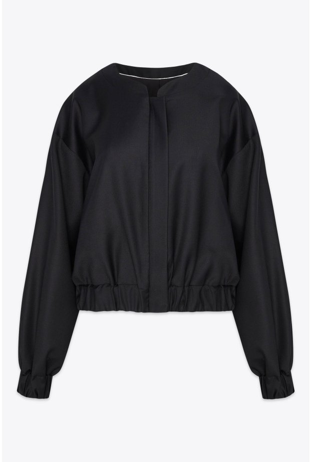 Product Image: CROPPED BOMBER JACKET EXTRA FINE WOOL