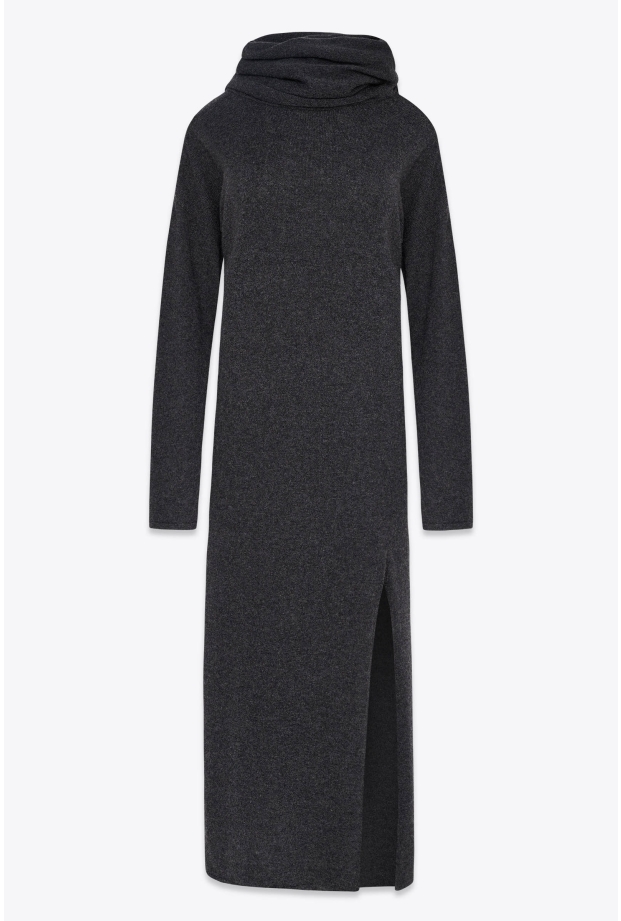 Product Image: TURTLENECK SWEATER DRESS IN CASHMERE ΙΝ GRAPHITE