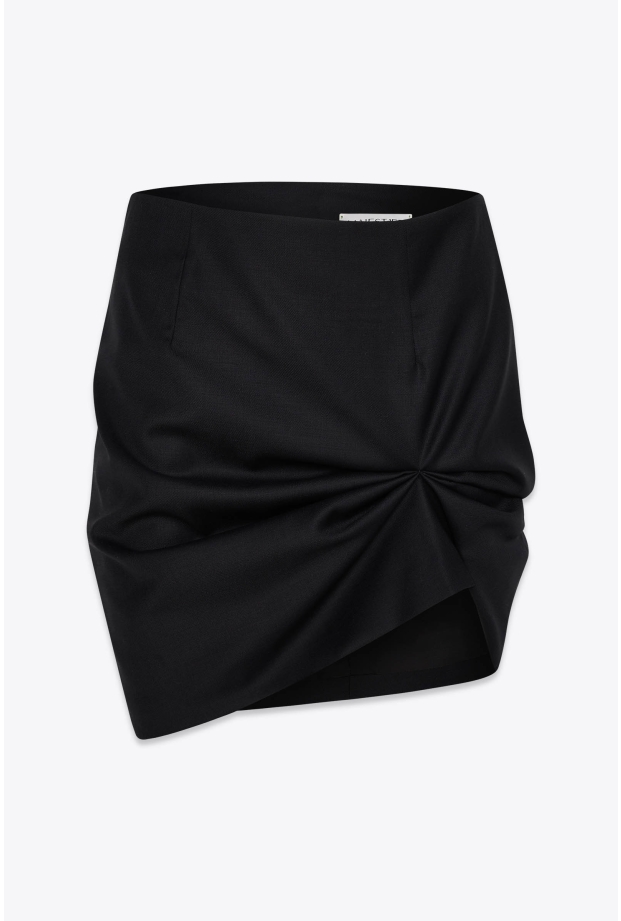 Product Image: ASSYMETRICAL MINI SKIRT IN EXTRA FINE WOOL
