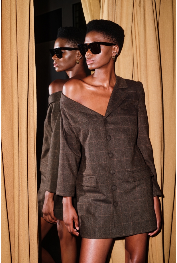 Product Image: TAILORED ASYMMETRIC BLAZER DRESS MADE IN WOOL