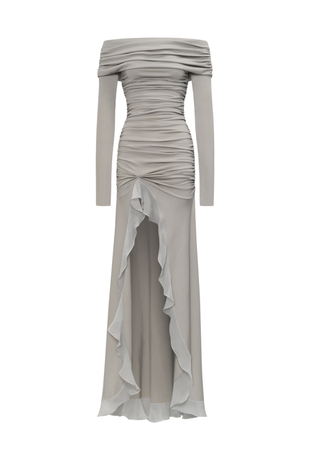 Product Image: OFF-SHOULDER MAXI DRAPED DRESS