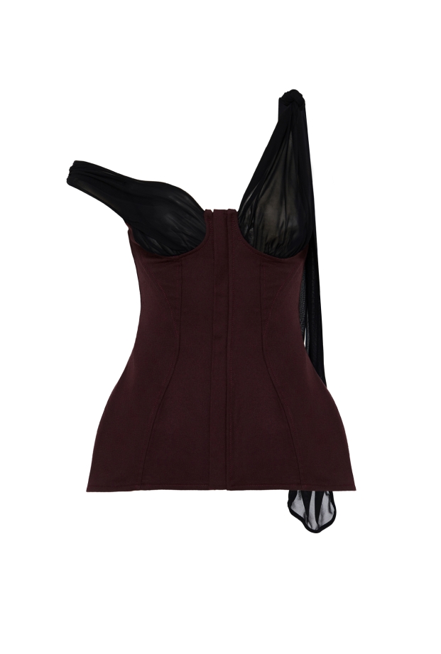 Product Image: CHERRY LACQUER CORSET TOP