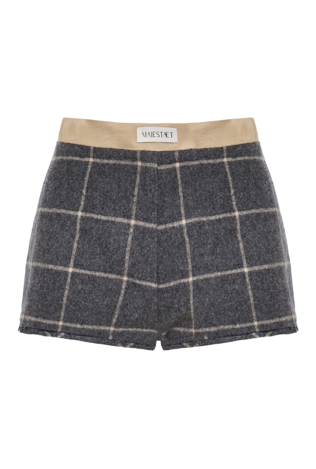 Product Image: CHECKED WOOL SHORTS