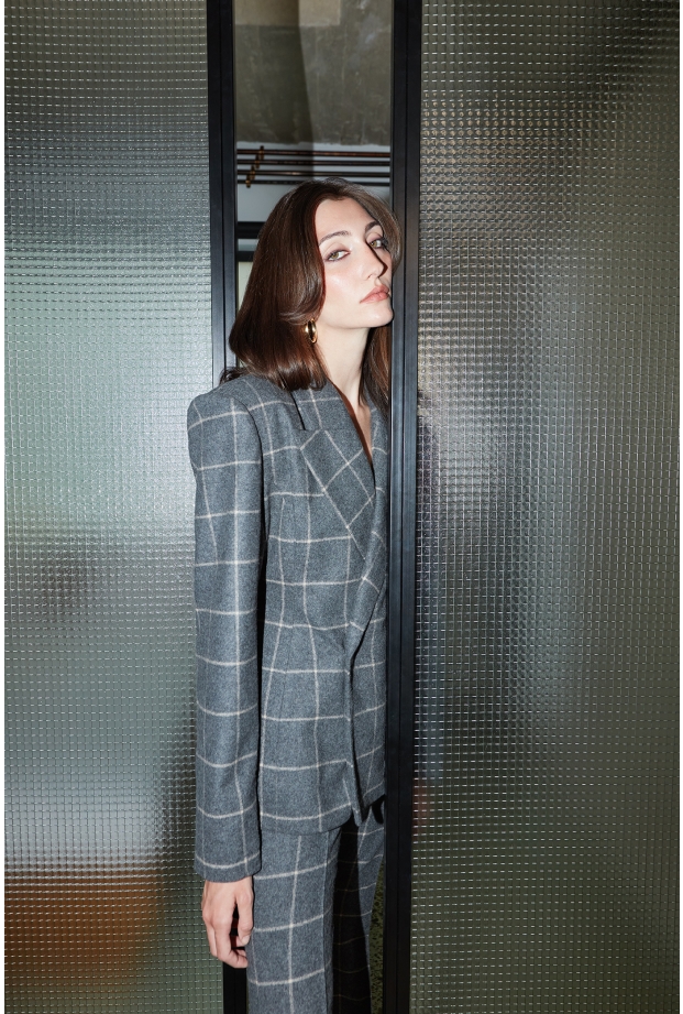 Product Image: CHECKED HOURGLASS BLAZER