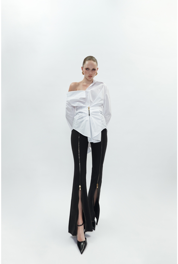 Product Image: HIGH WAISTED ZIPPED TROUSER