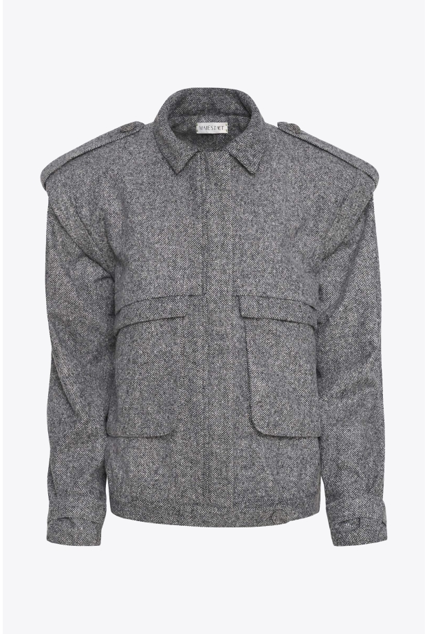 Product Image: OVERSIZED BOMBER JACKET IN WOOL