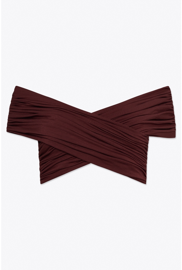 Product Image: DRAPED BODYCON TOP IN BAMBOO