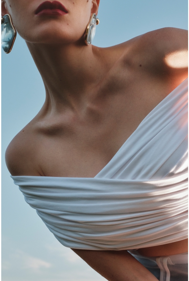 Product Image: DRAPED BODYCON TOP IN BAMBOO