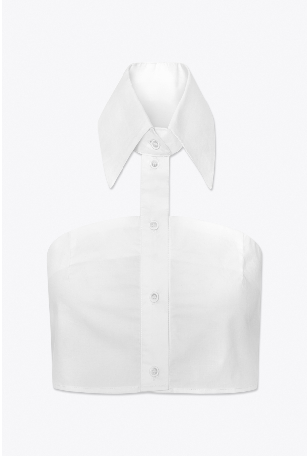 Product Image: STRAPLESS COTTON POPLIN SHIRT