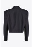CROPPED SINGLE BREASTED JACKET IN EXTRA FINE WOOL