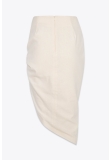 ASSYMETRICAL PENCIL SKIRT WITH PINTUCK FRONT DETAIL