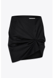 ASSYMETRICAL MINI SKIRT IN EXTRA FINE WOOL