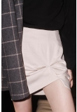 ASSYMETRICAL MINI SKIRT WITH PINTUCK FRONT DETAIL