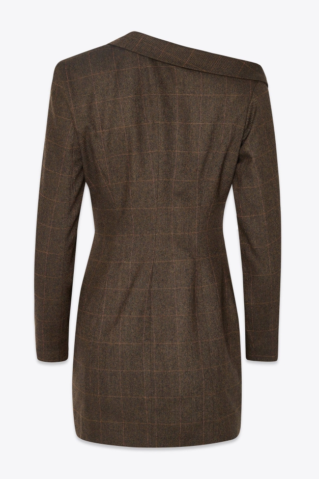 TAILORED ASYMMETRIC BLAZER DRESS MADE IN WOOL