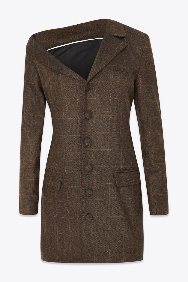 TAILORED ASYMMETRIC BLAZER DRESS MADE IN WOOL