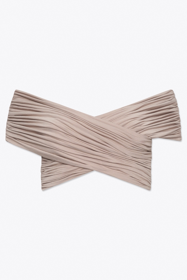 DRAPED BODYCON TOP IN BAMBOO