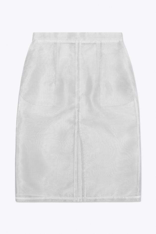 SHEER PENCIL SKIRT IN SILK