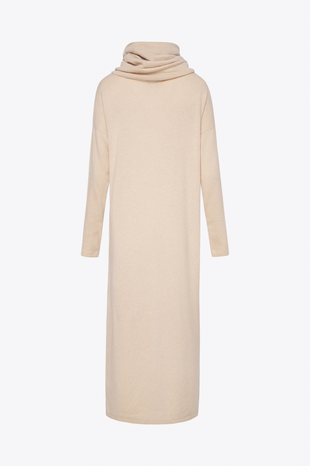 TURTLENECK SWEATER DRESS IN CASHMERE IN BEIGE