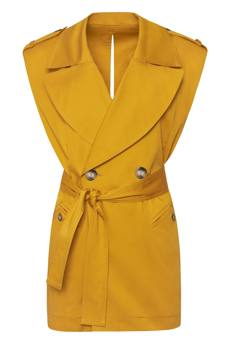 SAFARI MINI DRESS IN HONEY YELLOW