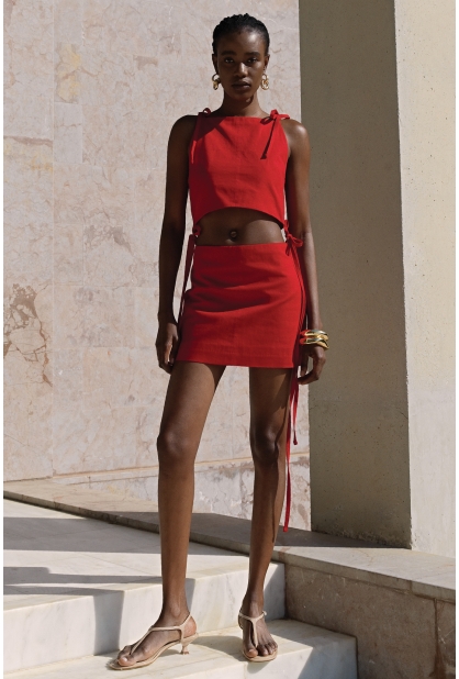 RED PUZZLE DRESS