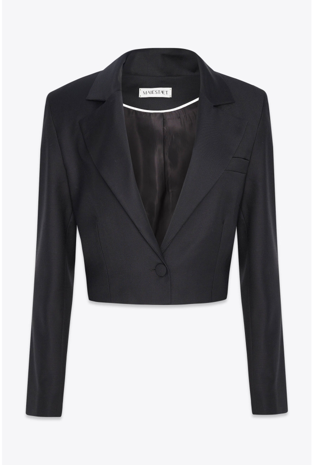 Product Image: CROPPED SINGLE BREASTED JACKET IN EXTRA FINE WOOL