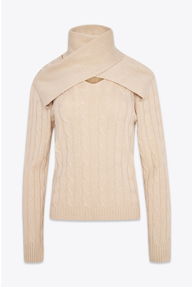 Product Image: CABLE-KNIT TURTLENECK SWEATER IN CASHMERE