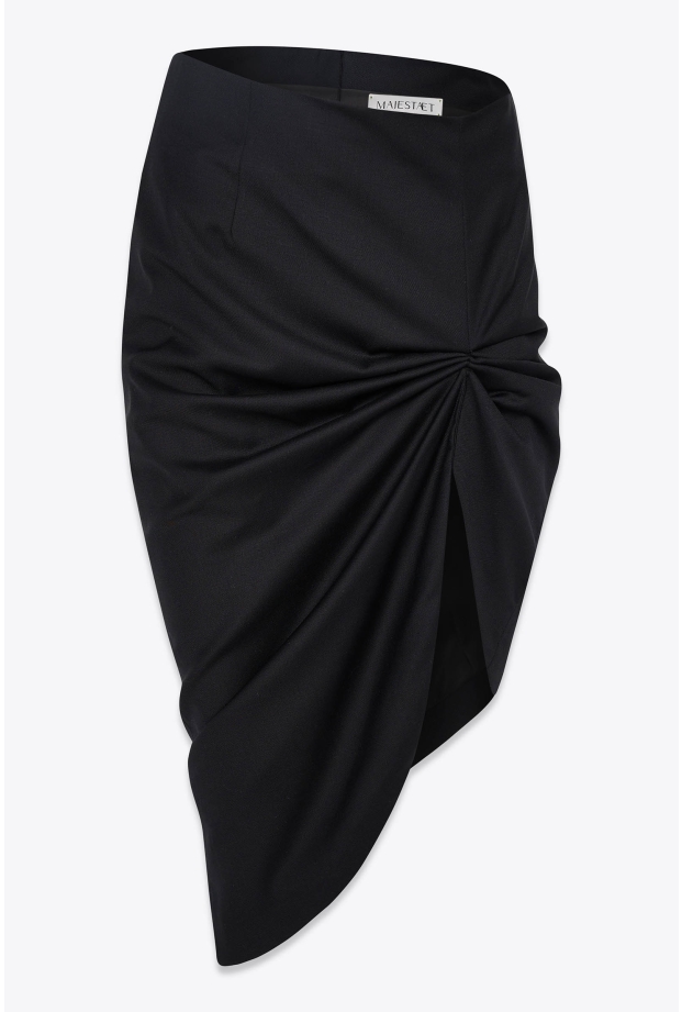 Product Image: ASSYMETRICAL PENCIL SKIRT IN EXTRA FINE WOOL
