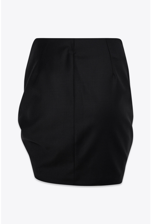 Product Image: ASSYMETRICAL MINI SKIRT IN EXTRA FINE WOOL